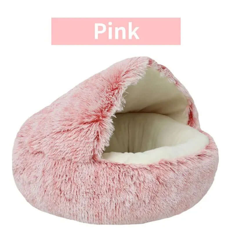 Plush round Cat Bed Pet Mattress Warm Soft Comfortable Basket Cat Dog 2 in 1 Sleeping Bag Nest for Small Dogs