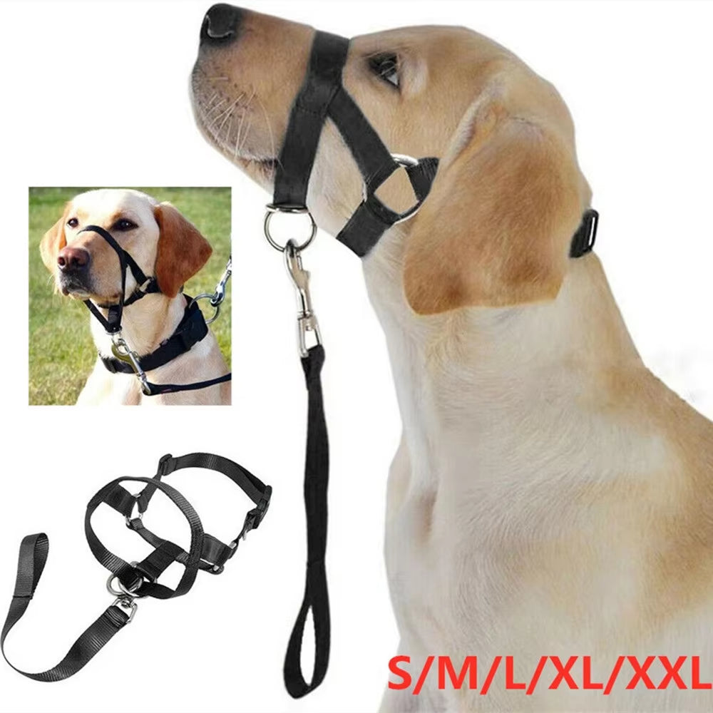 Dogalter Dog Halter Halti Training Head Collar Gentle Leader Harness Nylon Pet Accessory No Pull Bite Straps Training Leash