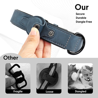 Dog Collar High Quality PU Leather Pet Collars Anti-Lost Tag Collar Adjustable for Small Medium Dogs Chihuahua Pug Accessories