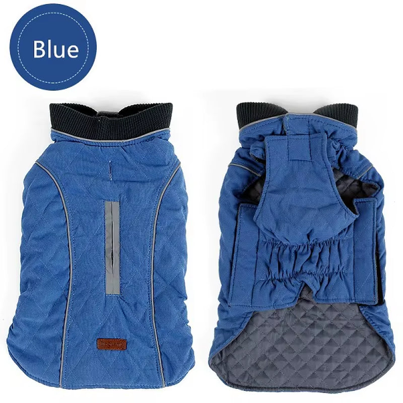High Quality Dog Clothes Quilted Dog Coat Pet Warm Jacket Vest New Big Dog Retro Cozy Thick Vest Clothing 6 Colors