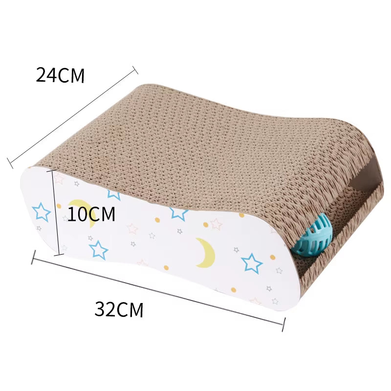 Cat Scratch Board Pad Grinding Nails Interactive Protecting Furniture Cat Toy Corrugated Large Size Catw Scratcher Toy Cardboard