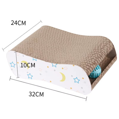 Cat Scratch Board Pad Grinding Nails Interactive Protecting Furniture Cat Toy Corrugated Large Size Catw Scratcher Toy Cardboard