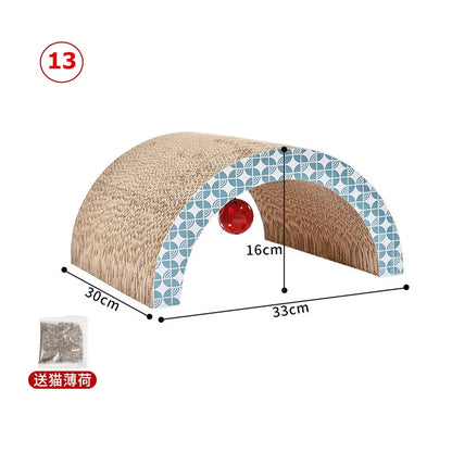 Cat Scratch Board Pad Grinding Nails Interactive Protecting Furniture Cat Toy Corrugated Large Size Catw Scratcher Toy Cardboard