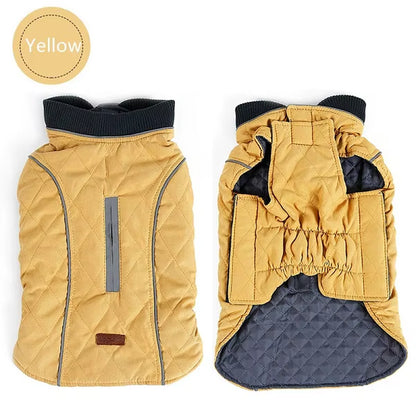 High Quality Dog Clothes Quilted Dog Coat Pet Warm Jacket Vest New Big Dog Retro Cozy Thick Vest Clothing 6 Colors