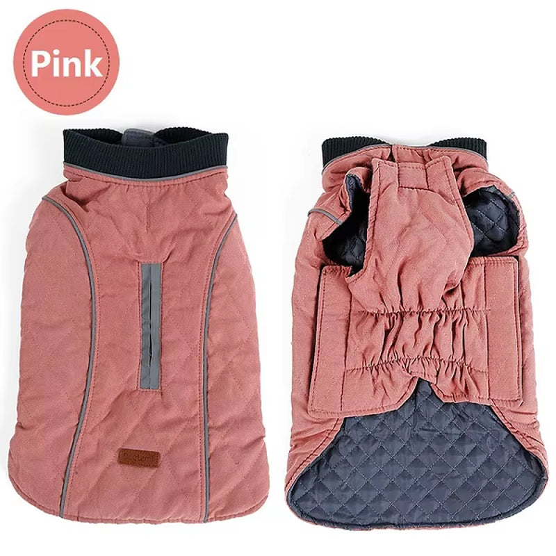 High Quality Dog Clothes Quilted Dog Coat Pet Warm Jacket Vest New Big Dog Retro Cozy Thick Vest Clothing 6 Colors