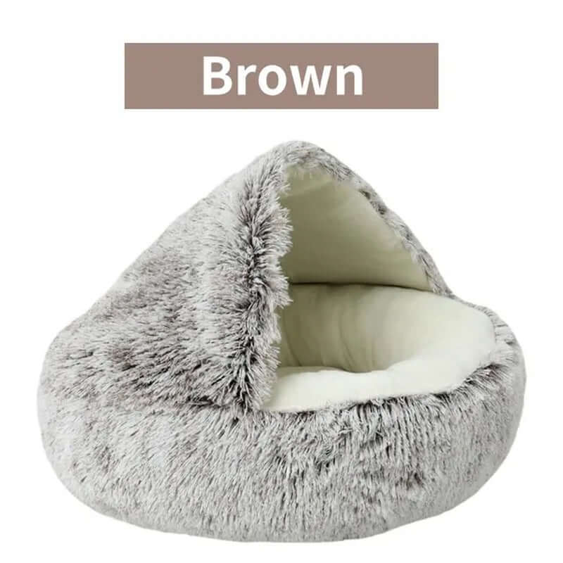 Plush round Cat Bed Pet Mattress Warm Soft Comfortable Basket Cat Dog 2 in 1 Sleeping Bag Nest for Small Dogs