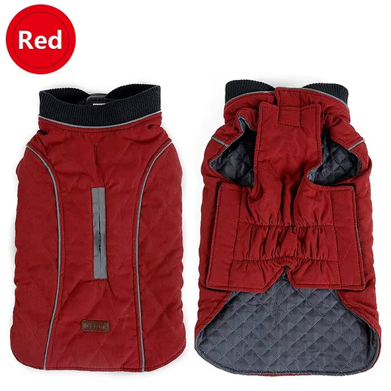 High Quality Dog Clothes Quilted Dog Coat Pet Warm Jacket Vest New Big Dog Retro Cozy Thick Vest Clothing 6 Colors
