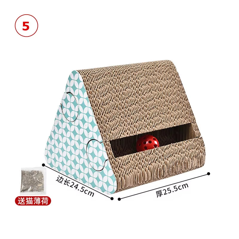 Cat Scratch Board Pad Grinding Nails Interactive Protecting Furniture Cat Toy Corrugated Large Size Catw Scratcher Toy Cardboard