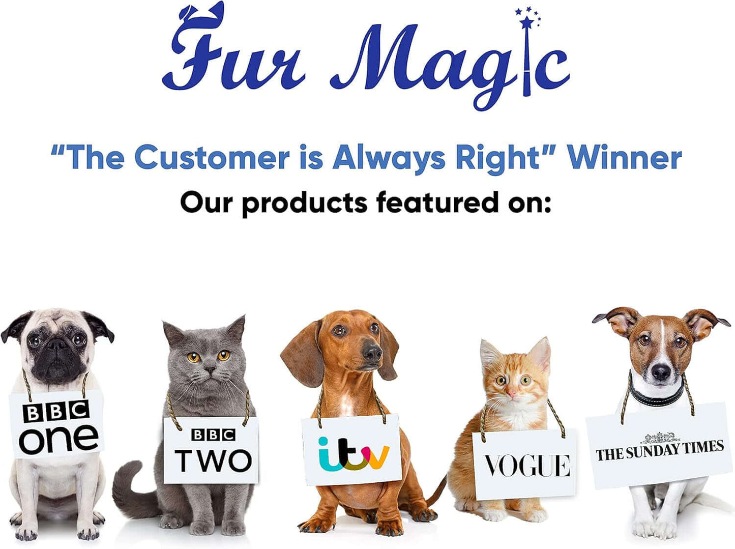 Fur Magic Deshedding and Dematting Comb Double Sided Undercoat Rake Pet Grooming