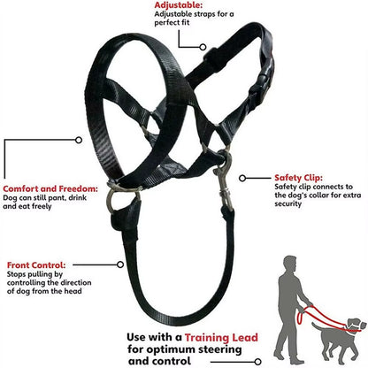 Dogalter Dog Halter Halti Training Head Collar Gentle Leader Harness Nylon Pet Accessory No Pull Bite Straps Training Leash