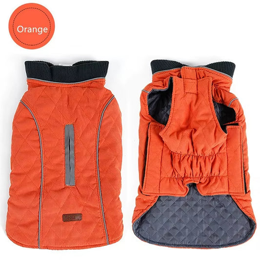 High Quality Dog Clothes Quilted Dog Coat Pet Warm Jacket Vest New Big Dog Retro Cozy Thick Vest Clothing 6 Colors