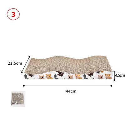Cat Scratch Board Pad Grinding Nails Interactive Protecting Furniture Cat Toy Corrugated Large Size Catw Scratcher Toy Cardboard