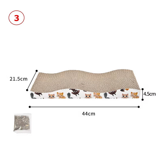Cat Scratch Board Pad Grinding Nails Interactive Protecting Furniture Cat Toy Corrugated Large Size Catw Scratcher Toy Cardboard