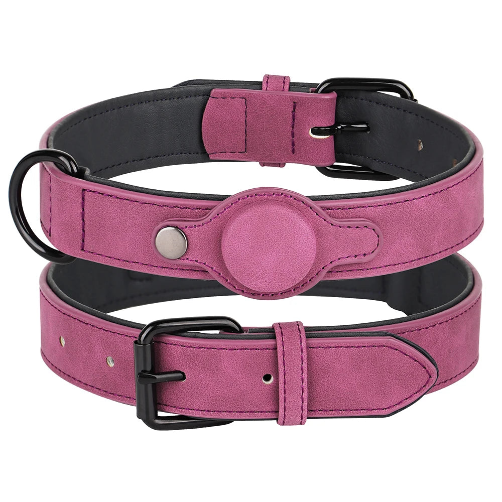 Dog Collar High Quality PU Leather Pet Collars Anti-Lost Tag Collar Adjustable for Small Medium Dogs Chihuahua Pug Accessories