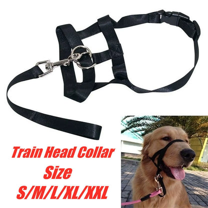 Dogalter Dog Halter Halti Training Head Collar Gentle Leader Harness Nylon Pet Accessory No Pull Bite Straps Training Leash