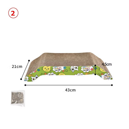 Cat Scratch Board Pad Grinding Nails Interactive Protecting Furniture Cat Toy Corrugated Large Size Catw Scratcher Toy Cardboard