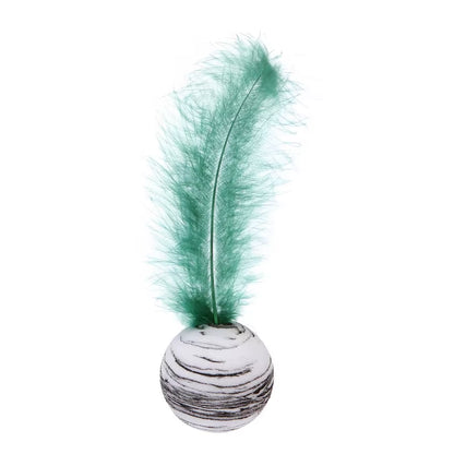 Cat Toy Ball Feather Funny Cat Toy Star Ball plus Feather Foam Ball Throwing Toys Interactive Toys Pet Supplies Katten Toy