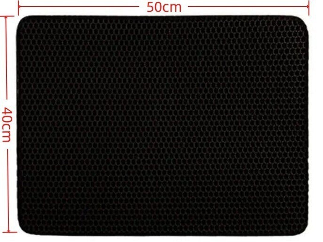 Double Layer Cat Litter Mat Non-Slip Washable Pad for Cats Litter Box, Paw Clean