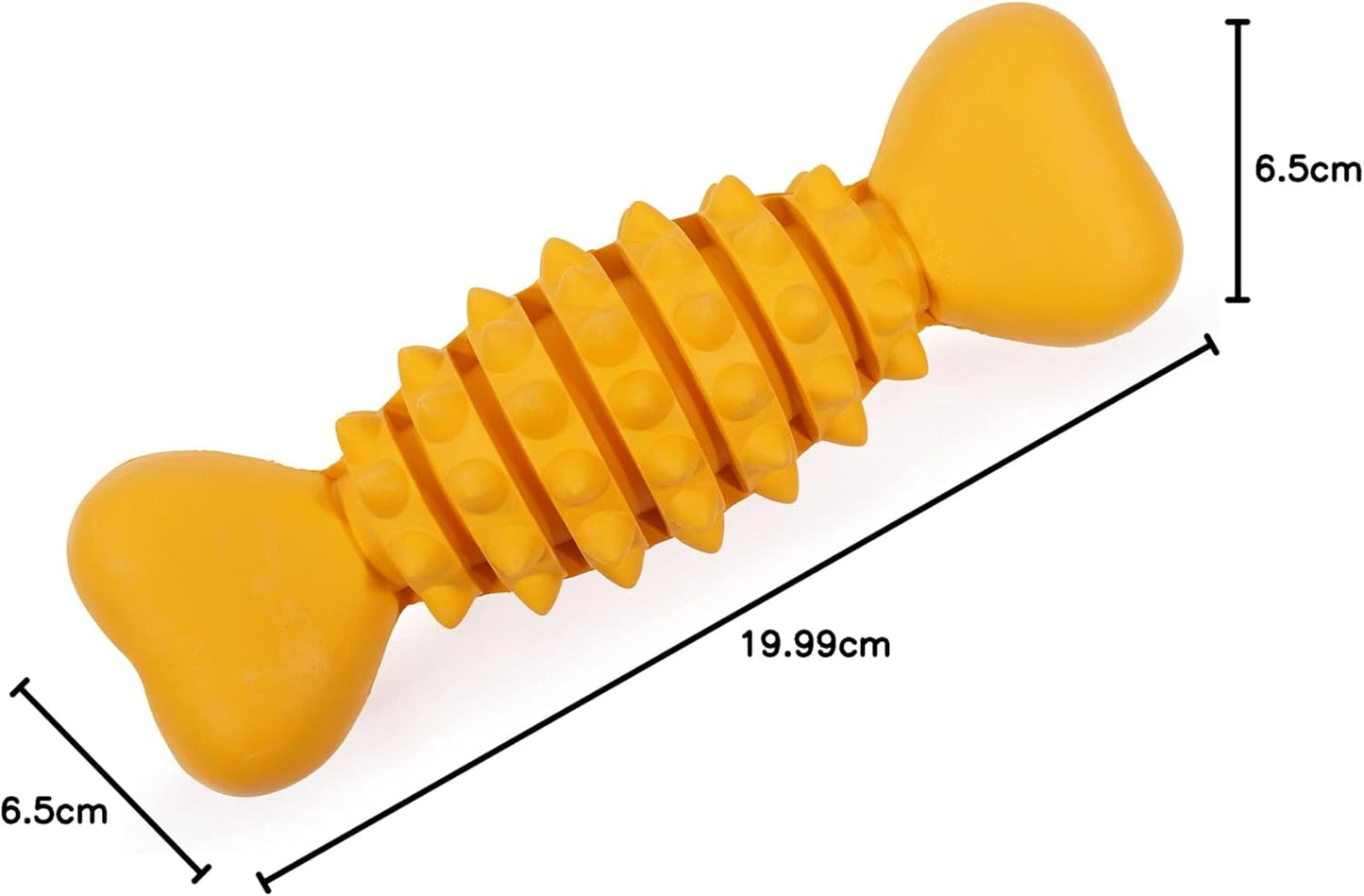 Rosewood Cyber Rubber Dental Bone for Dogs - Tough, Chew-Resistant Dog Toy - Non