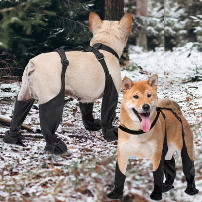 1Set Pet Rain Shoes Dog Rain Boots Waterproof Dog Boots Small Puppy Medium Large Dogs Pet Booties Anti-Slip Dog Shoes Rain Snow